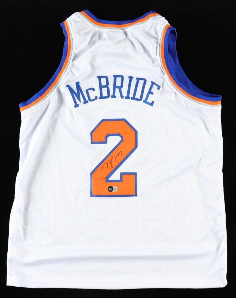 Miles McBride Signed New York Knicks Black Jersey (Beckett) 2021 NBA Draft Pick