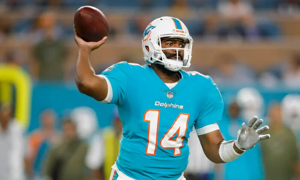 Jacoby Brissett Signed Miami Dolphin Jersey (JSA) 2016 3rd Round Draft Pick Q.B.