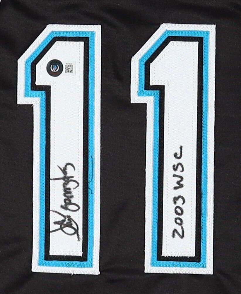 Alex Gonzalez Signed Florida Marlins Jersey Inscribed"03 WSC"(Beckett) Shortstop