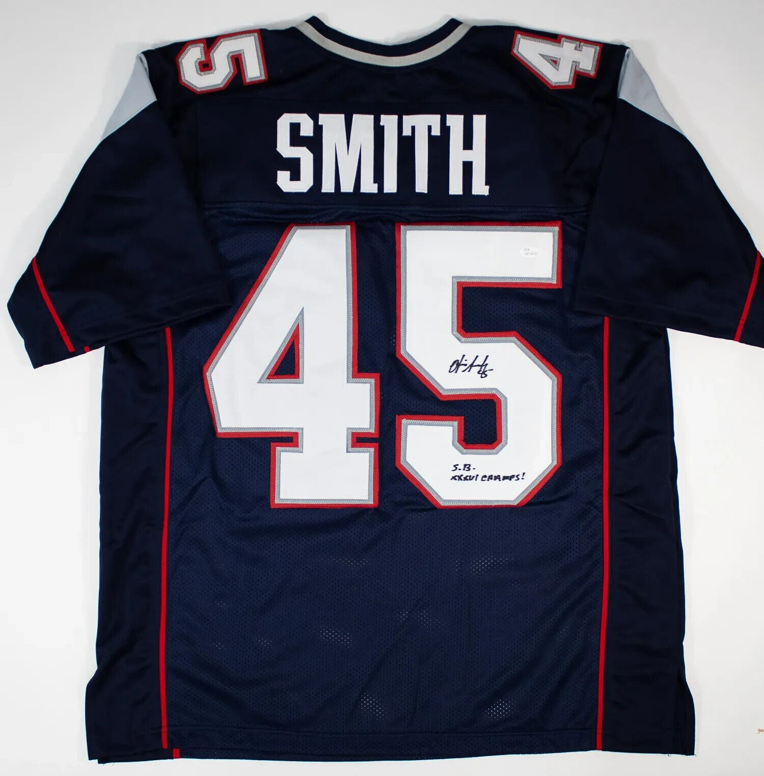 Otis Smith Signed New England Patriots Jersey (JSA COA) Super Bowl XXXVI Champ