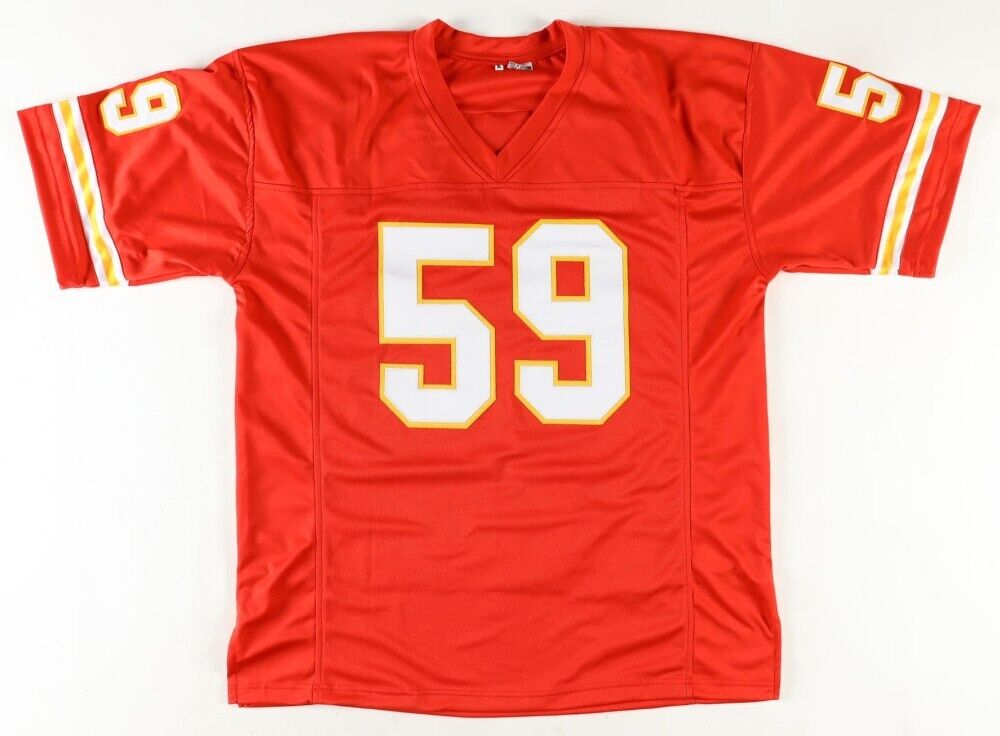 Jan Stenerud, Willie Roaf & Emmitt Thomas Signed Jersey (JSA COA) KC Chiefs HOF