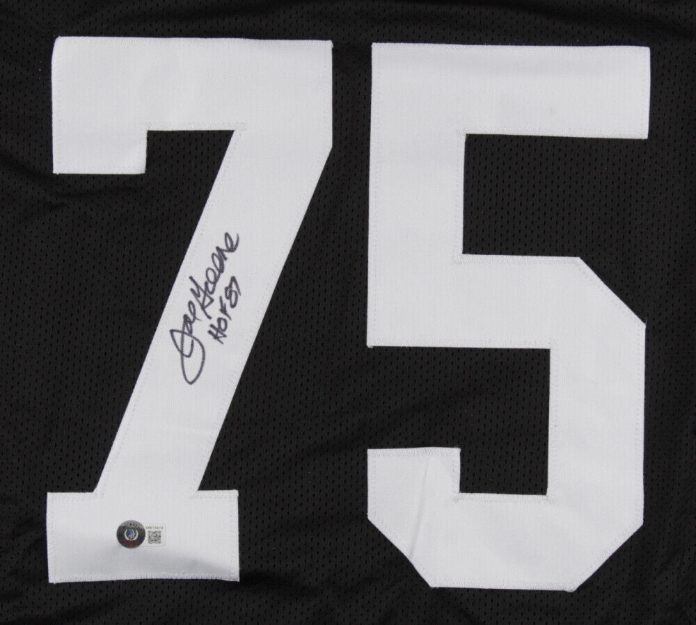 Mean Joe Greene Signed Pittsburgh Steelers Jersey Inscribed HOF 87 (Schwart) D.T