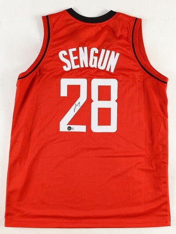 Alperen Sengun Signed Houston Rockets Jersey (Beckett) 2021 1st Round Draft Pick