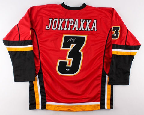 Jyrki Jokipakka Signed Calgary Flames Jersey (Beckett) Former NHL Defenseman