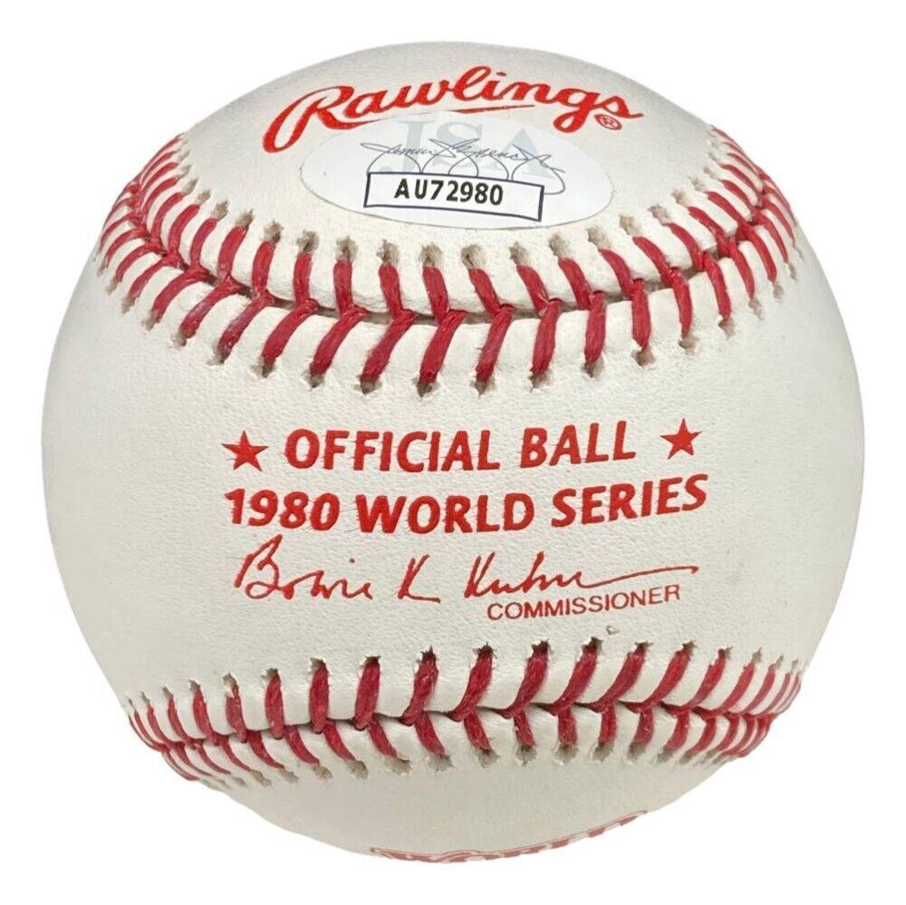 Pete Rose Signed Official 1980 World Seies Baseball (JSA COA) Phillies vs Royals