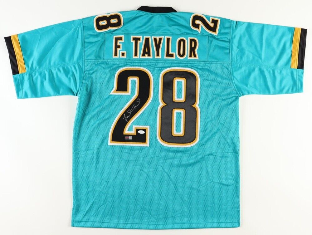 Fred Taylor Signed Jaguars Jersey (Beckett) Jacksonville All Pro R.B. 1998–2008