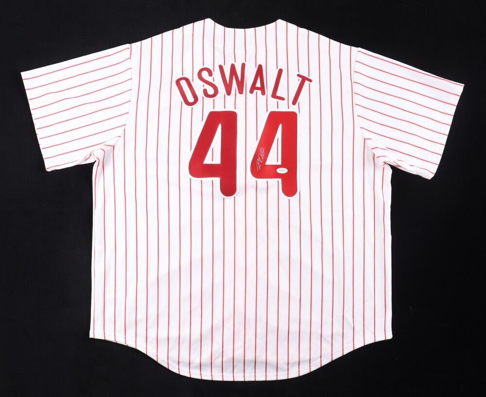 Roy Oswalt Signed Philadelphia Phillies Majestic Jersey (JSA COA) 2005 NLCS MVP