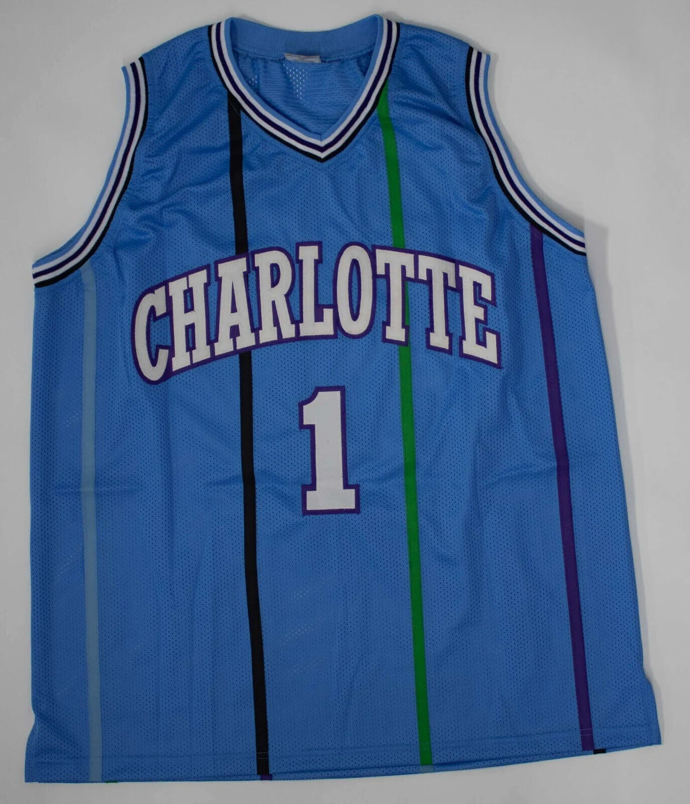 Tyrone 'Muggsy' Bogues Signed Charlotte Hornets Jersey (JSA COA) 1st Rd Pck 1987