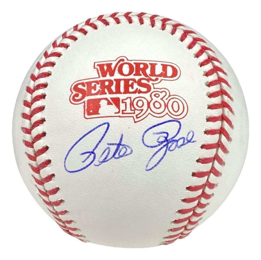 Pete Rose Signed Official 1980 World Seies Baseball (JSA COA) Phillies vs Royals
