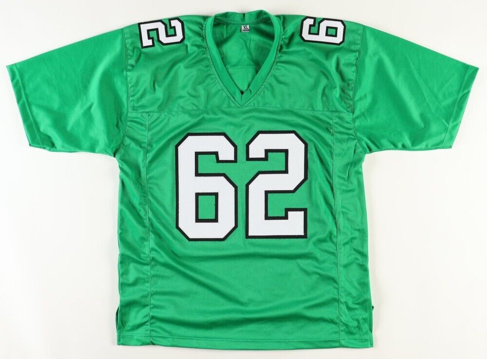 Jason Kelce Signed Philadelphia Eagles Green Jersey (Beckett) 7xPro Bowl Center