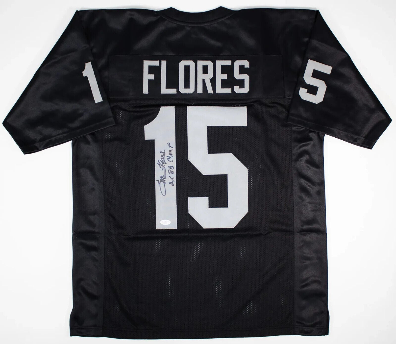 Tom Flores Signed Raiders Jersey “2x SB Champ” (JSA COA) Oakland QB (1960–1966)