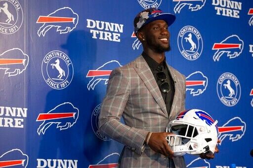 James Cook Buffalo Bills Mini Helmet (Beckett) 2021 Ex U of Georgia Running Back