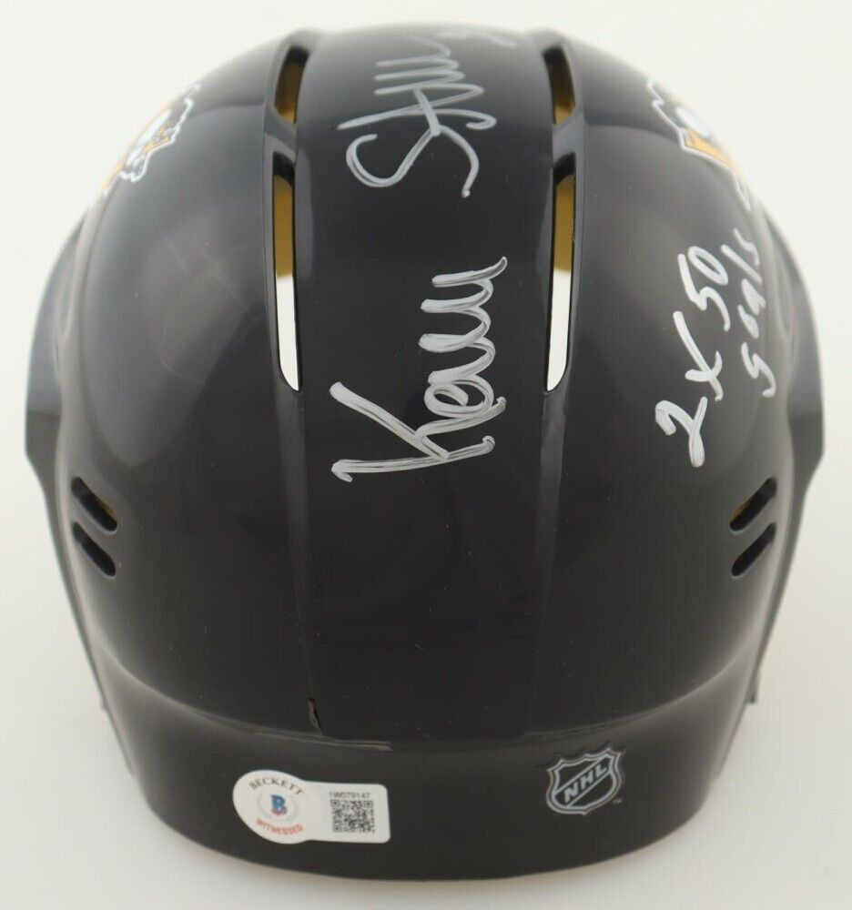 Kevin Stevens Signed Pittsburgh Penguins Mini Helmet (Beckett) 2xCup Champion