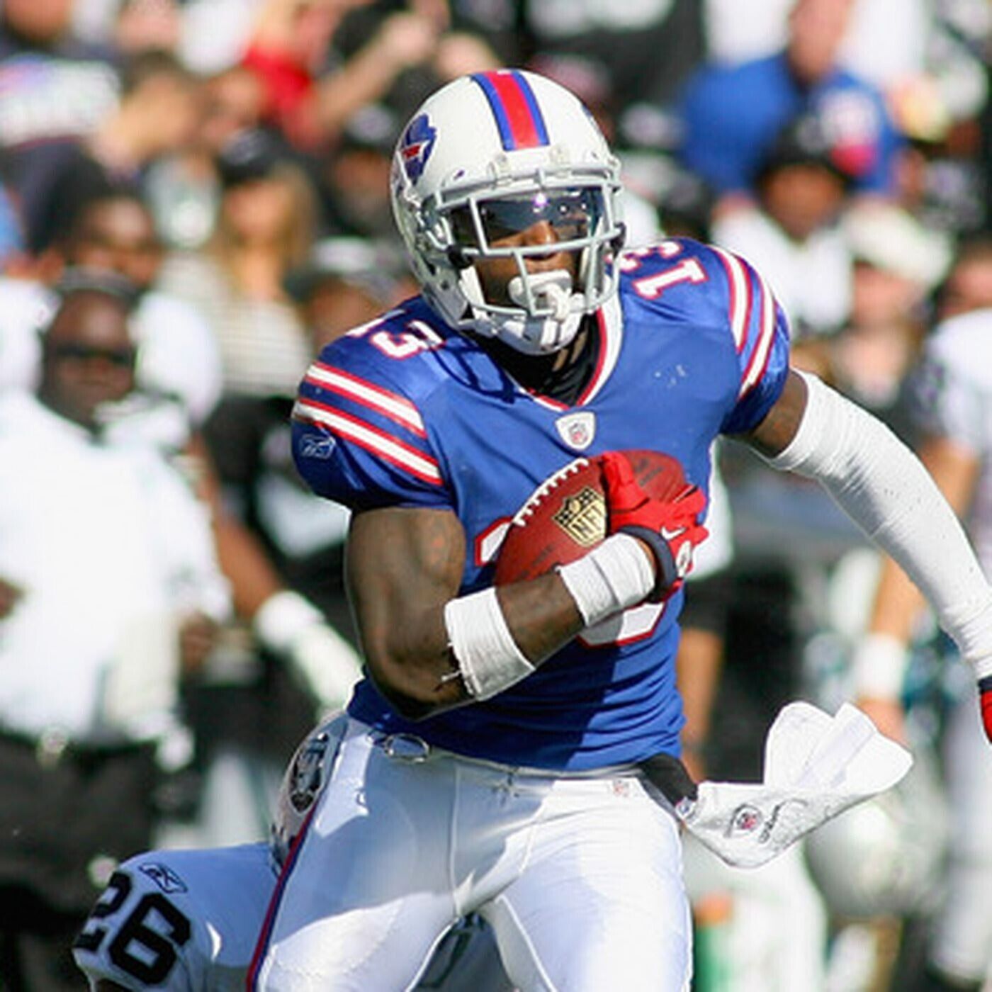 Stevie Johnson Signed Bills Blue Jersey (JSA COA) Buffalo Receiver 2008–2016