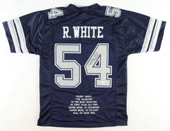 Randy White Signed Dallas Cowboys Career Stat Jersey Inscribed "HOF 94"(JSA COA)