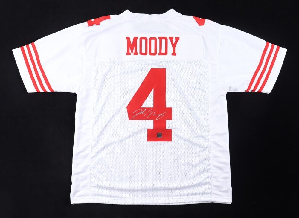 Jake Moody Signed San Francisco 49ers Jersey (Playball Ink) Ex-Michigan Kicker