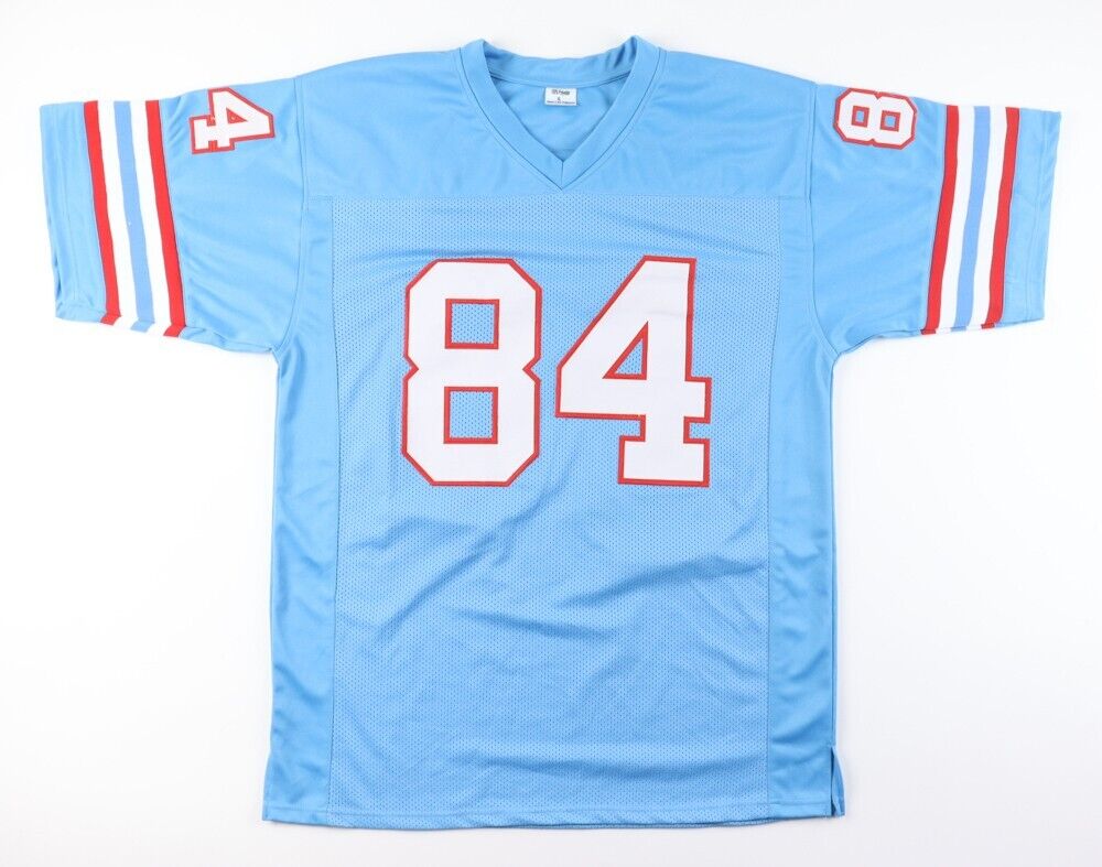 Billy "White Shoes" Johnson Signed Houston Oilers Jersey (JSA) 3×Pro Bowl W.R.