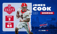 James Cook Buffalo Bills Mini Helmet (Beckett) 2021 Ex U of Georgia Running Back
