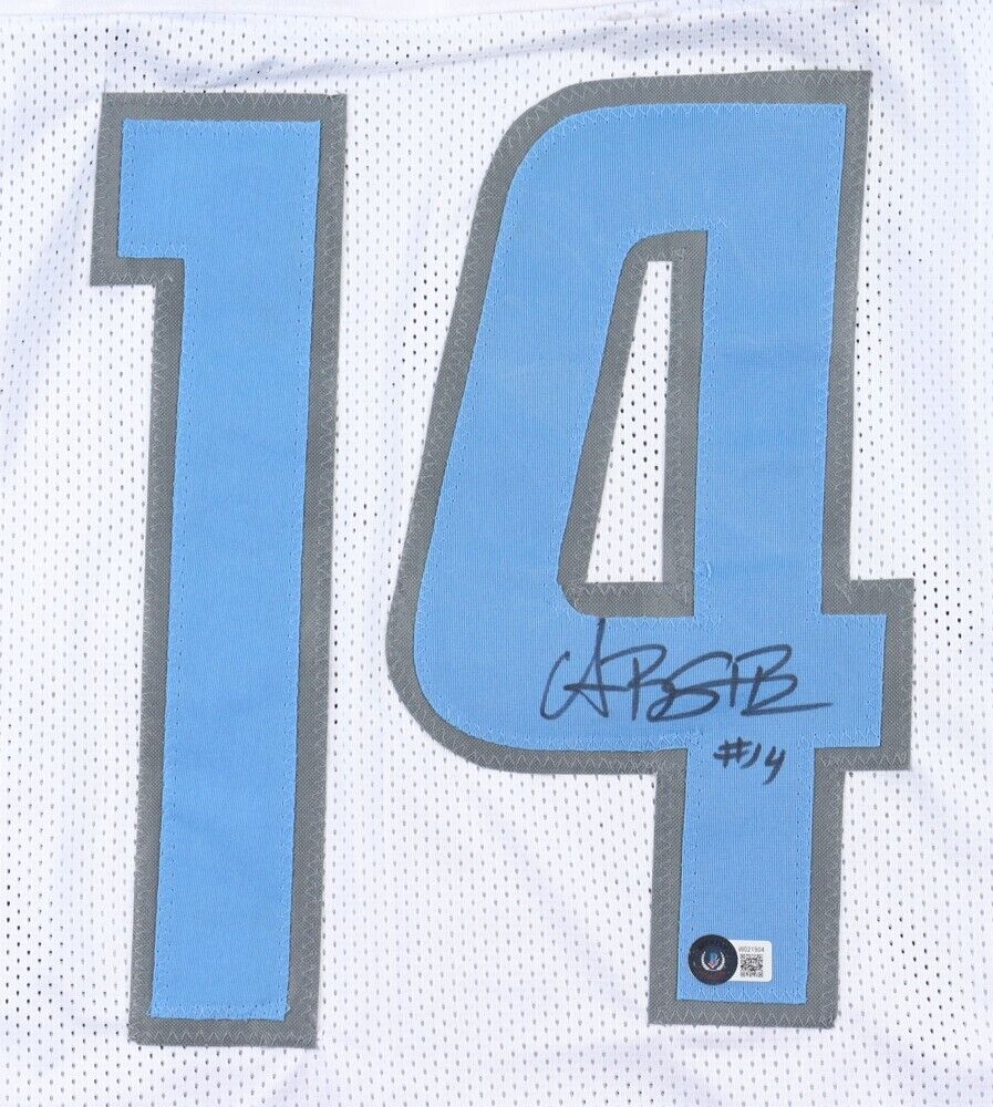 Amon Ra St Brown Signed Detroit Lions Jersey (Beckett) Pro Bowl Wide Receiver