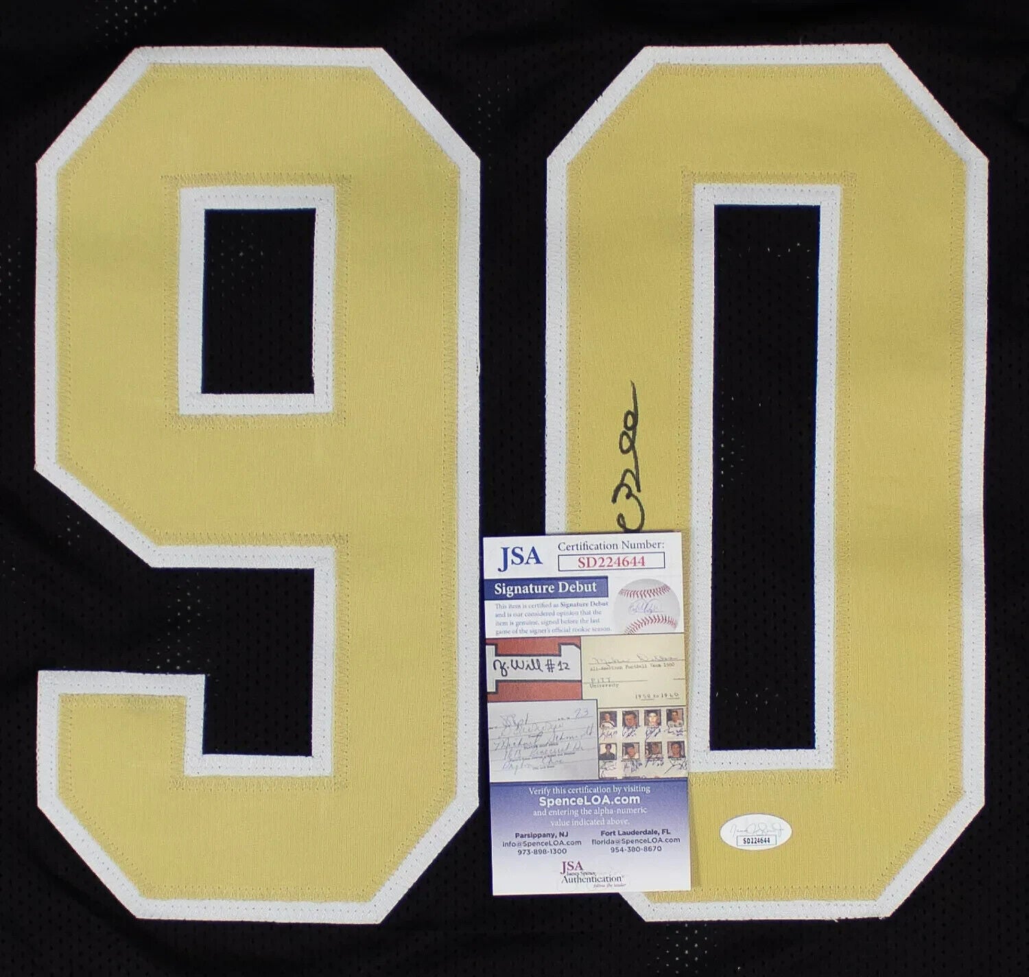 Bryan Bresee Signed New Orleans Saints Jersey (JSA COA) 2023 1st Round Pick D.T.