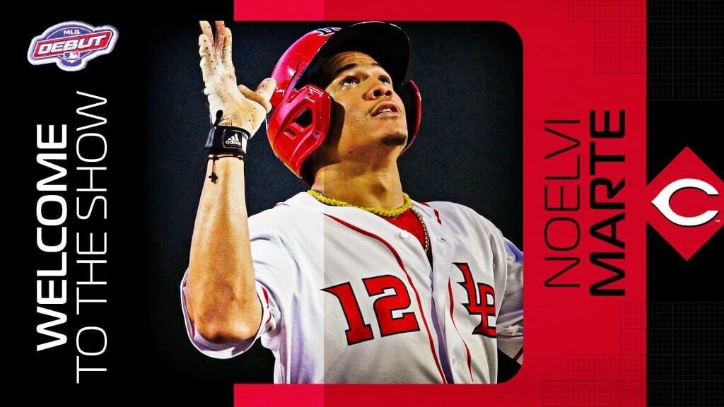 Noelvi Marte Signed Reds Jersey (JSA COA) Cincinnati's Latest Rookie Phenom