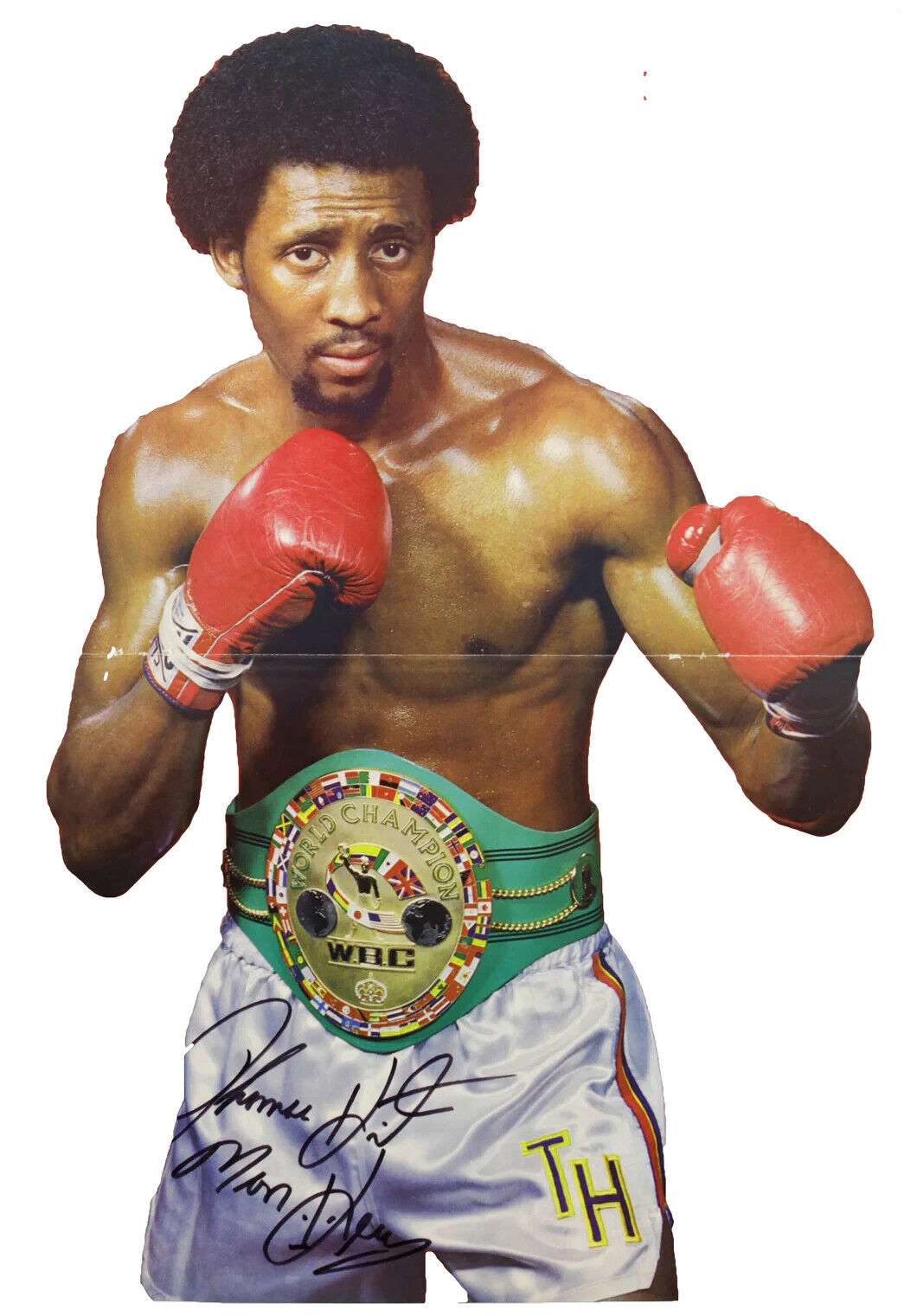 Thomas Hearns Signed Everlast Black Boxing Glove "Hitman" (Beckett COA) 61-5 Rrd