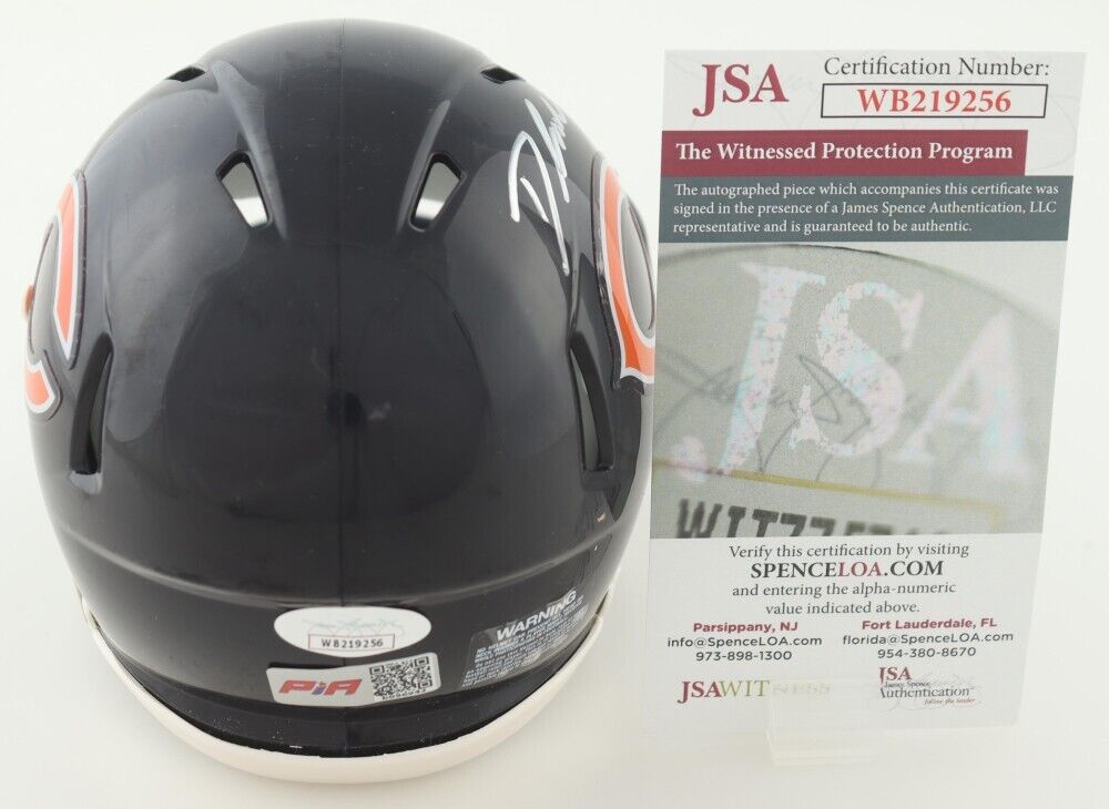 D'Andre Swift Signed Bears Speed Mini Helmet (JSA COA) Chicago's #1 Running Back