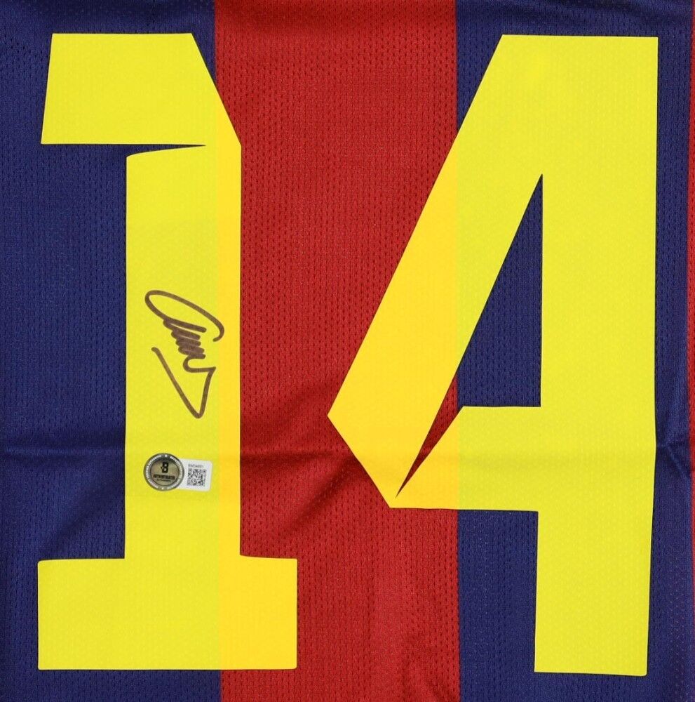 Javier Mascherano Signed Barcelona FC Nike Jersey (Beckett) Team Argentina Mgr.