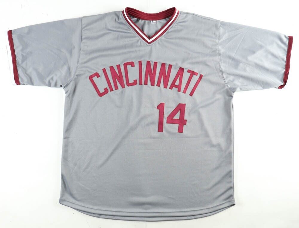 Pete Rose Signed Cincinnati Reds Jersey (JSA) MLB All Time Hit King w/ 4256 Hits