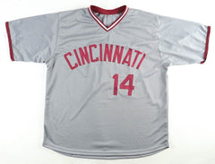 Pete Rose Signed Cincinnati Reds Jersey (JSA) MLB All Time Hit King w/ 4256 Hits