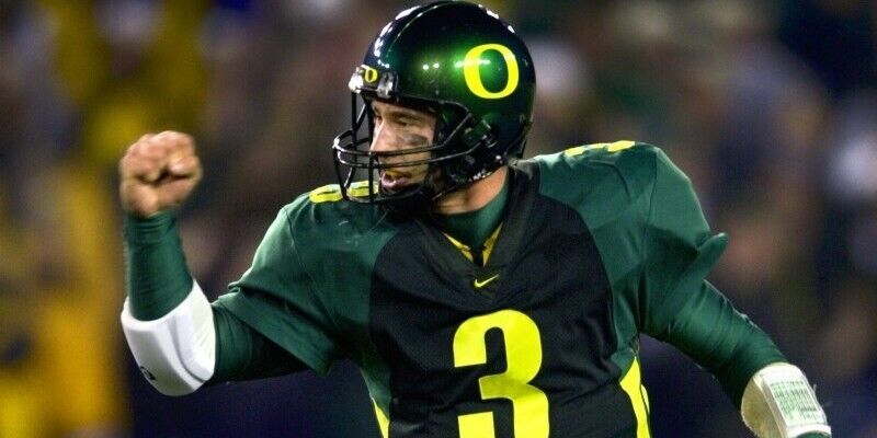 Joey Harrington Signed Oregon Ducks Speed Mini Helmet (Beckett) Detroit Lions QB