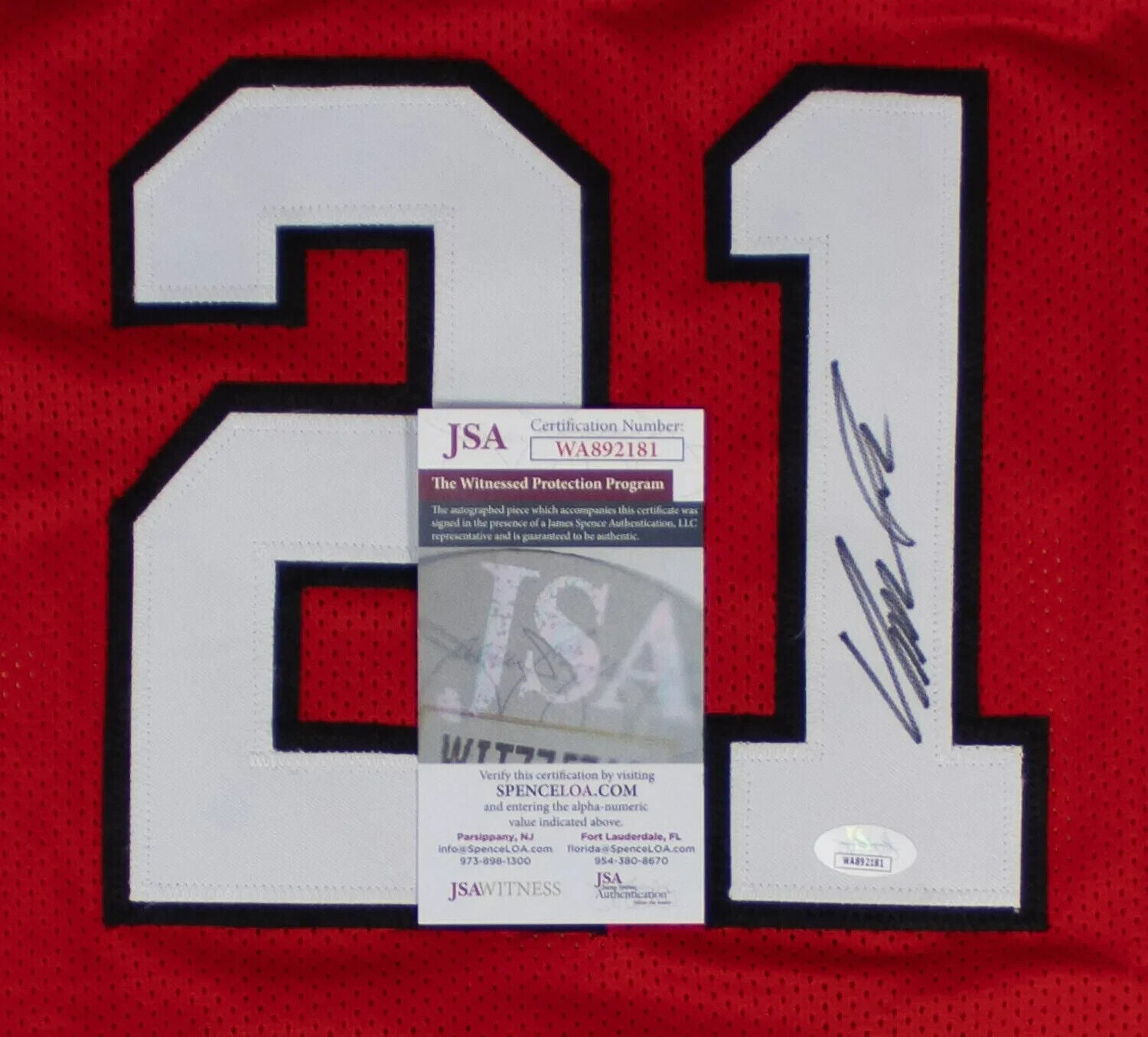 Dominique Wilkins Signed Georgia Bulldogs Jersey (JSA COA) #3 Overall Pick 1982