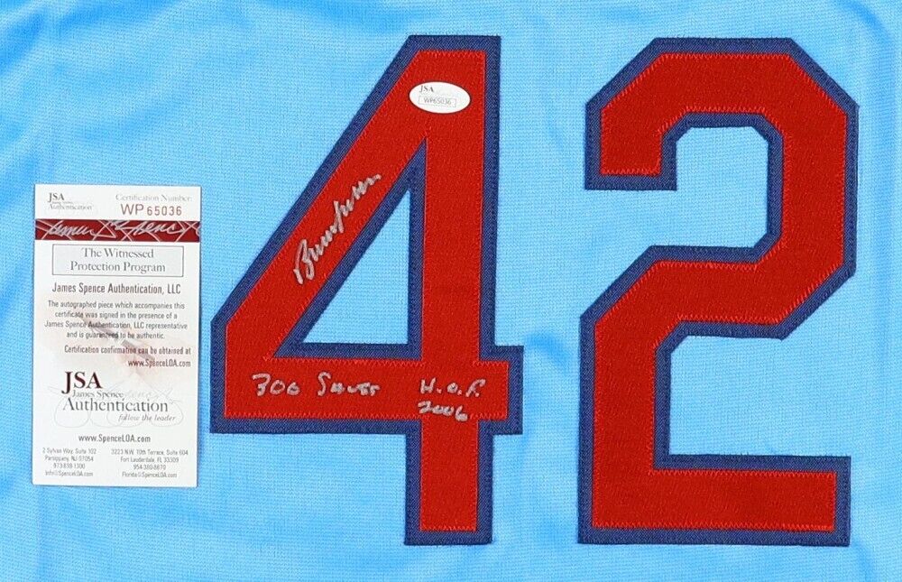 Bruce Sutter Signed St. Louis Cardinals Powder Blue Throwback Jersey (JSA COA)