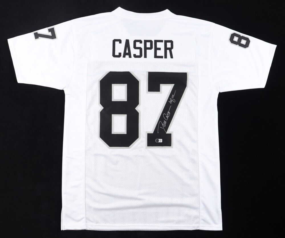 Dave Casper Signed Oakland Raiders Jersey Inscribed HOF 02 (Beckett) 5xPro Bowl