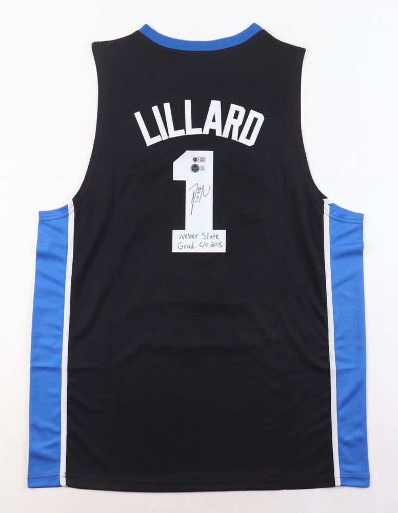 Damian Lillard Signed Weber State Wildcats Jersey (Beckett) 7xNBA AllStar Guard