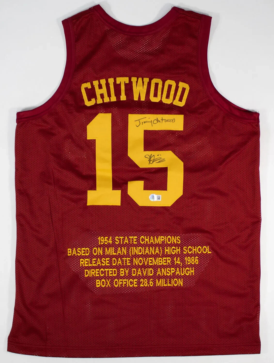 Maris Valainis Signed Jimmy Chitwood Indiana State High School‘Hoosiers" Beckett