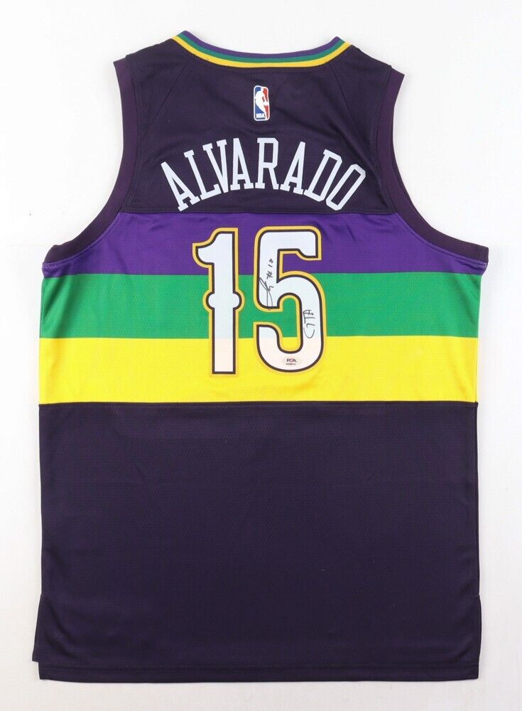 Jose Alvarado Signed New Orleans Pelicans Jersey Inscribed GTA (PSA) Point Guard