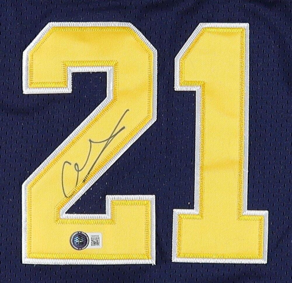 Franz Wagner Signed Michigan Wolverines Jersey (Beckett) Magic 1st Rnd Pick 2021