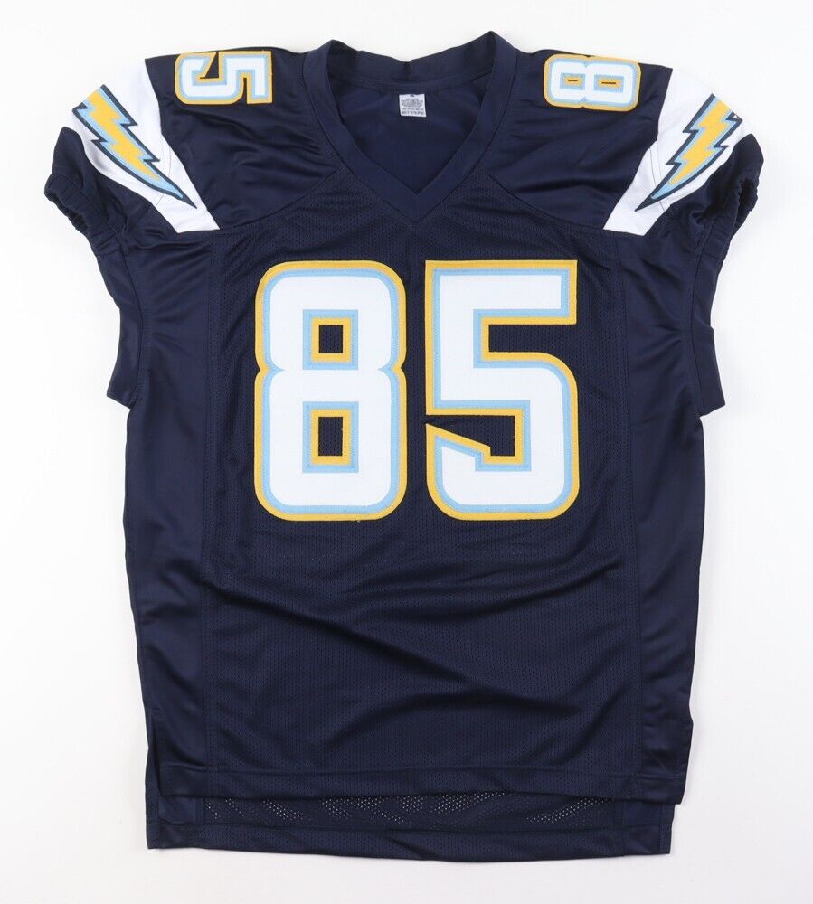 Antonio Gates Signed San Diego Chargers Jersey (Beckett) 8×Pro Bowl Tight End