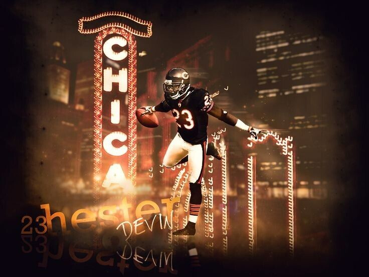 Devin Hester Signed Hall of Fame Speed Mini Helmet Chicago Bears (JSA COA)