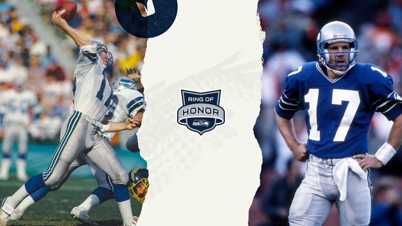 Dave Krieg Signed Seattle Seahawks Jersey (JSA COA) 3xPro Bowl Quarterback
