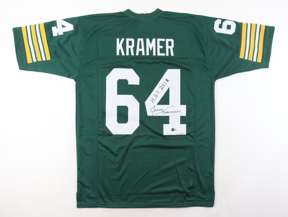 Jerry Kramer Signed Green Bay Packers Jersey Inscribed "H.O.F. 2018" (Beckett)