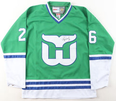 Ray Ferraro Signed Hartford Whalers Jersey (Beckett) NHL Career 1894–2002