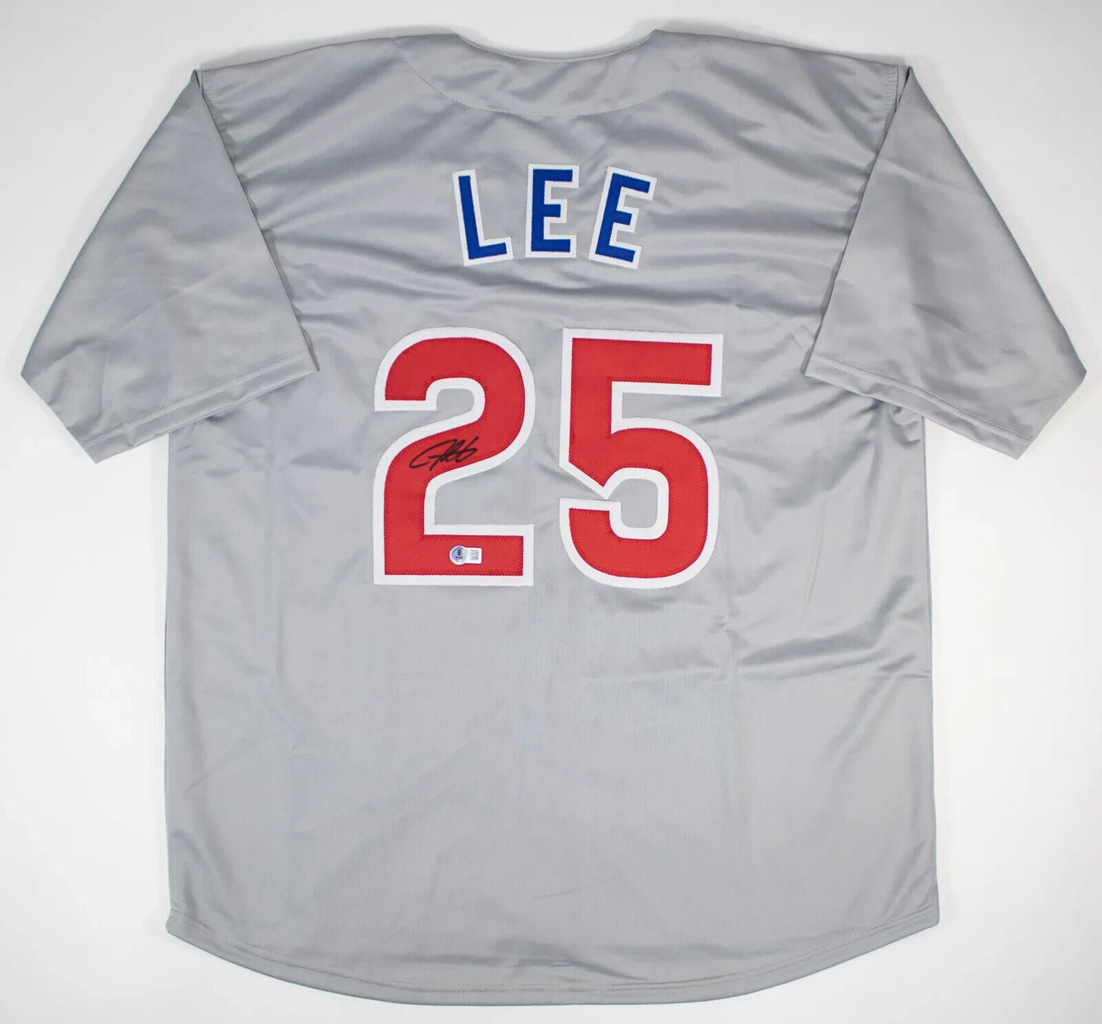 Derrek Lee Signed Chicago Cubs Gray Road Jersey Multiple Inscriptions (Beckett)
