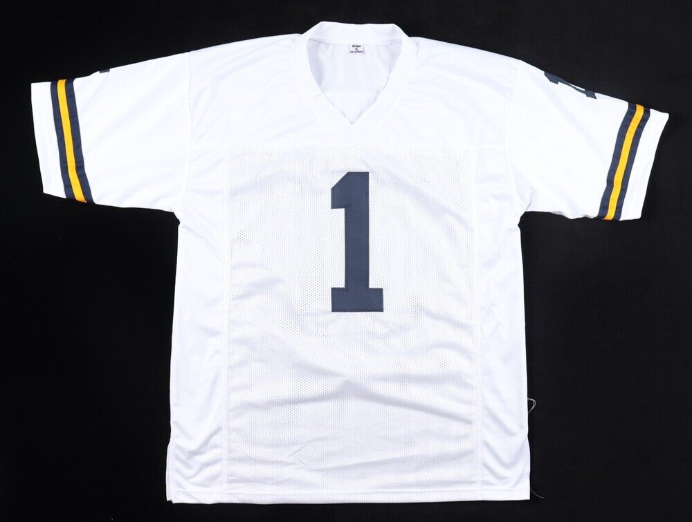 Braylon Edwards Signed Michigan Wolverines Jersey Go Blue! (JSA COA) Pro Bowl WR