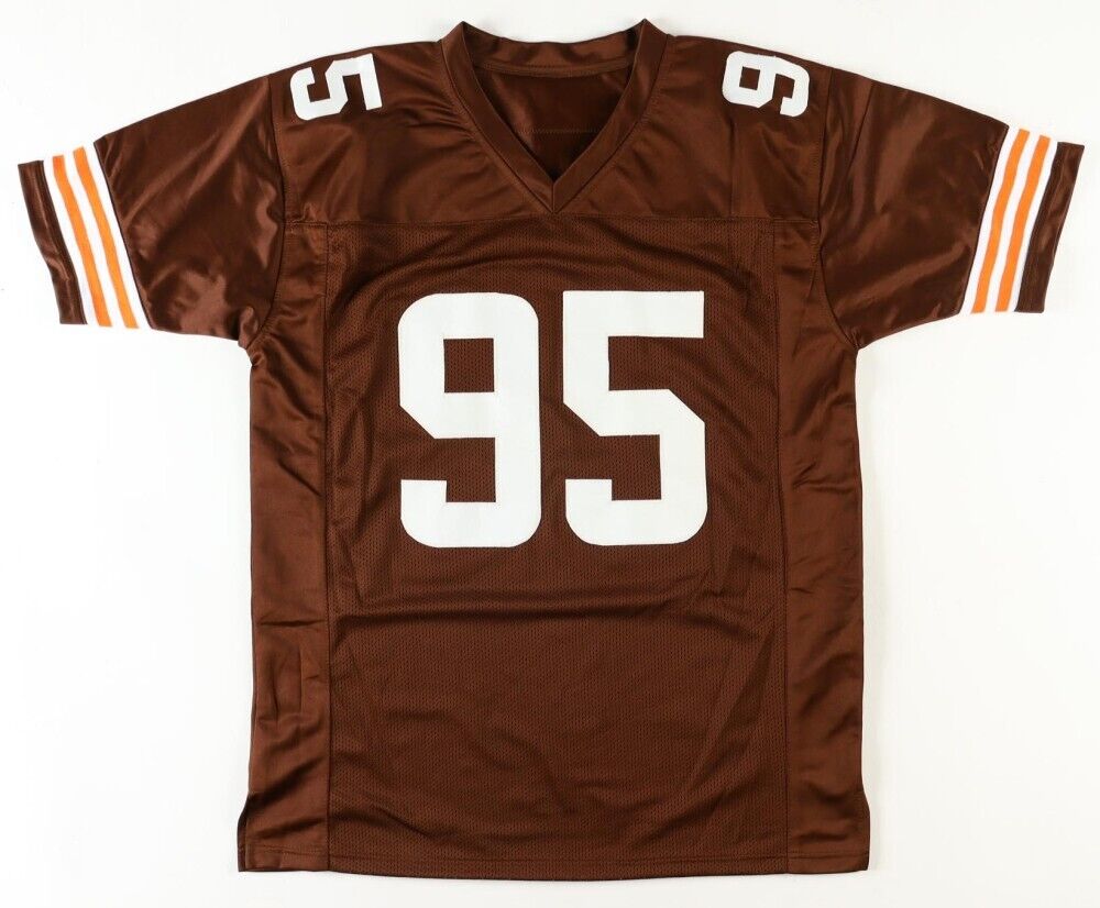 Myles Garrett Signed Cleveland Browns Jersey (Beckett) 2017 #1 Overall Draft Pck
