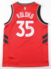 Christian Koloko Signed Toronto Raptors Jersey (PSA COA) 2022 Draft Pick/ Center
