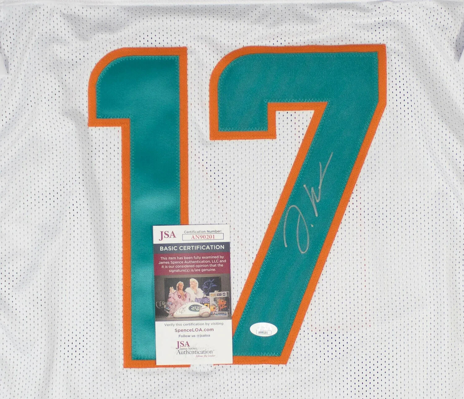 Jaylen Waddle Signed Miami Dolphins White Jersey (JSA COA) Ex-Alabama Receiver