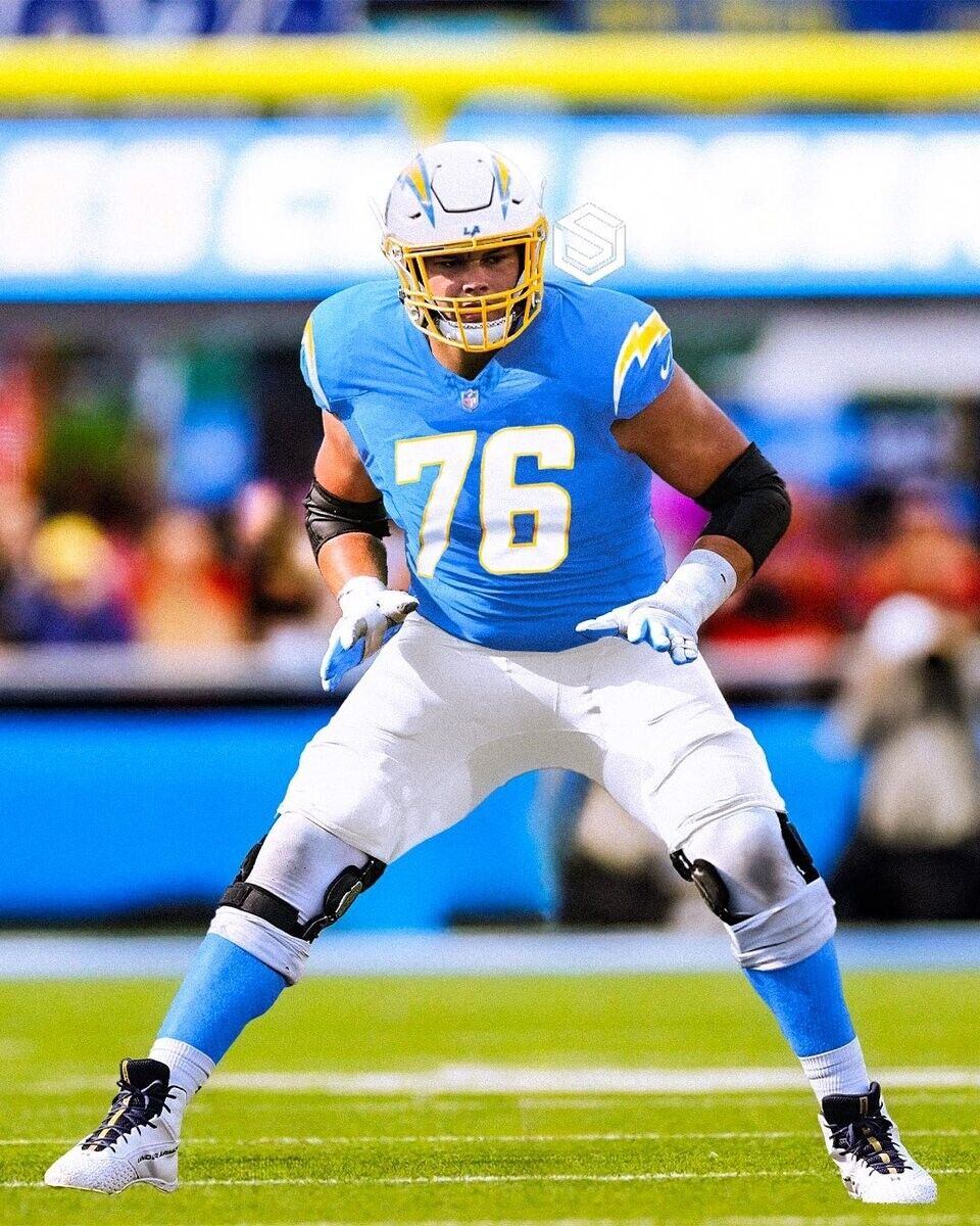 Joe Alt Signed San Diego Chargers Jersey (JSA COA) 2024 #5 Overall Draft Pick OT