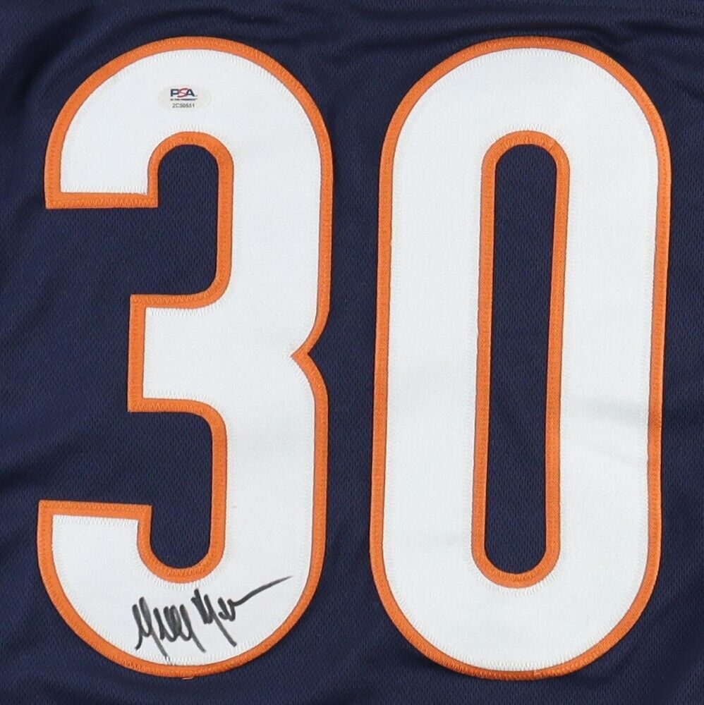 Mike Brown Signed Chicago Bears Jersey (PSA) 2000 2nd Round NFL Pick / Nebraska